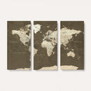 Vintage World Map Canvas Print – Framed Travel Map Wall Art