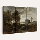 Adolf Dressler Landscape of the Oder River Wall Art Canvas
