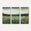 Wildflower Meadow Oil Painting Canvas — Daisy Lavender