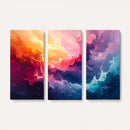 Colorful Abstract Canvas Wall Art Print, Vibrant Popup Color Art Print
