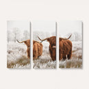 Longhorn Cattle Wall Art Canvas Print, Framed Farmhouse