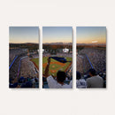 Dodger Stadium Sunset Game Triple Canvas Wall Art - Los
