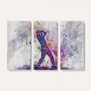 Watercolor Golf Swing Wall Art Canvas Print | Vibrant