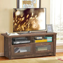 Wooden TV Stand with 2 Open Shelves and 2 Door Cabinets by LJGDeals