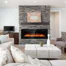 50 Inch Recessed Ultra Thin Electric Fireplace with Timer by LJGDeals