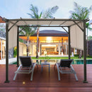 10 x 10 Feet Metal Frame Patio Furniture Shelter-Beige by LJGDeals