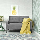 55 Inch Modern Loveseat Sofa with Cloth Cushion-Gray by LJGDeals