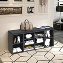 10-Cube Organizer Shoe Storage Bench with Cushion for Entryway by LJGDeals