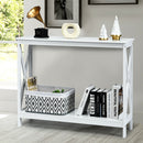 2-Tier Console X-Design Sofa Side Accent Table by DirectDeals
