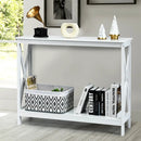 2-Tier Console X-Design Sofa Side Accent Table by LJGDeals