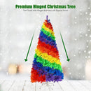 7 Feet Artificial Hinged Traditional Christmas Tree with Metal Stand by LJGDeals