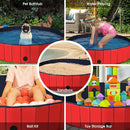 63 Inch Foldable Leakproof Dog Pet Pool Bathing Tub Kiddie Pool for Dogs Cats and Kids