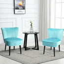 Set of 2 Upholstered Modern Leisure Club Chairs with Solid Wood Legs by LJGDeals