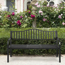 Patio Garden Bench Steel Frame with Adjustable Center Table by LJGDeals