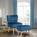 Modern Accent Chair Ottoman Set with Footstool by LJGDeals
