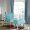 Modern Accent Chair Ottoman Set with Footstool by LJGDeals