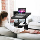 Sit-to-Stand Laptop Desk Cart Height Adjustable with Storage by LJGDeals