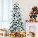 7 Feet Snow Flocked Slim Artificial Christmas Fir Tree by LJGDeals