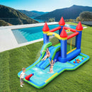 Inflatable Bounce House Castle Water Slide with Climbing Wall and 580W Blower by LJGDeals