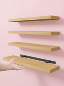 Floating Shelves Set of 4 – 15.8" Wall Shelves with Invisible Brackets by 2Dropme