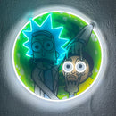 Rick and Morty Neon Sign, Uv Print Neon, Rick and Morty Wall Decor, Uv Print Neon Sign
