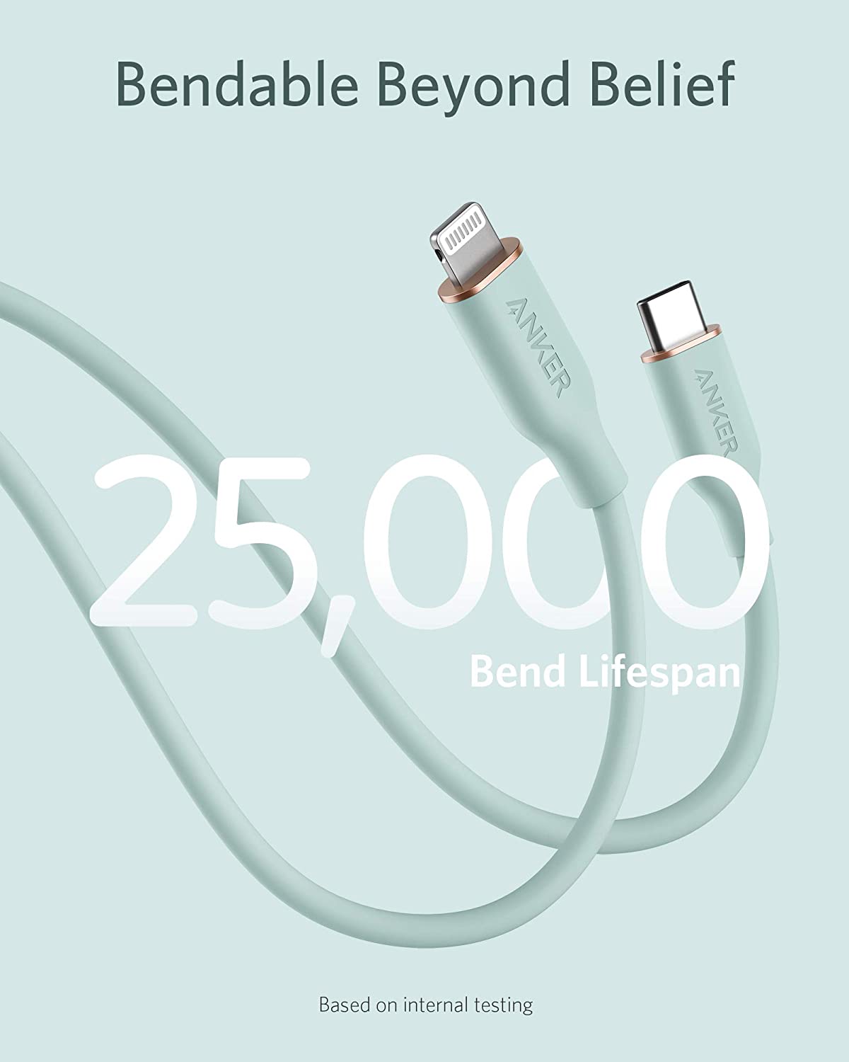 Anker <b>641</b> USB-C to Lightning Cable (Flow, 3 ft Silicone), photo 22 of 43