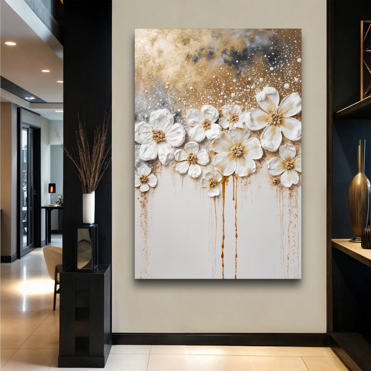 Gold Floral Wall Art, photo 4 of 10