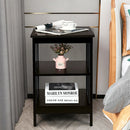 3-Tier Nightstand Sofa Side Table with Baffles and Round Corners by LJGDeals