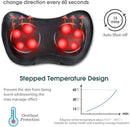 Shiatsu Pillow Massager with Heat Deep Kneading for Shoulder Neck and Back by LJGDeals