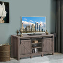55 Inch TV Sliding Barn Door Entertainment Center with Adjustable Shelves by LJGDeals