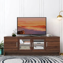 Media Entertainment TV Stand for TVs up to 70 Inches with Adjustable Shelf-Walnut by LJGDeals