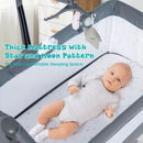 Height Adjustable Baby Side Crib with Music Box & Toys by LJGDeals