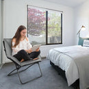 Oversized Foldable Leisure Camping Chair with Sturdy Iron Frame by LJGDeals