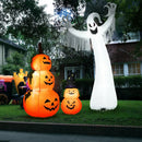 12 Feet Halloween Inflatable Spooky Ghost with Blower and LED Lights by LJGDeals