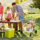 Heavy Duty Folding Utility Shopping Double Cart-Silver by LJGDeals