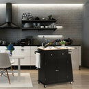 Rubber Wood Countertop Rolling Kitchen Island Cart by LJGDeals