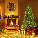 6.5 Feet Pre-lit Hinged Christmas Tree with LED Lights by LJGDeals