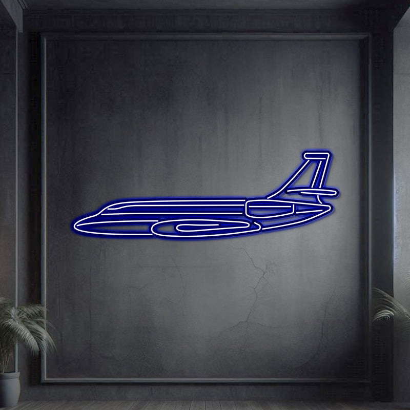 Falcon 2000 Metal Neon Aircraft Wall Art - NCN0046