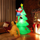 6.5 Feet Outdoor Inflatable Christmas Tree Santa Decor with LED Lights by LJGDeals