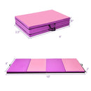 4 Feet x 10 Feet Thick Folding Panel Gymnastics Mat-Pink & Purple by LJGDeals