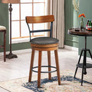 30.5 Inch 360-Degree Swivel Stools with Leather Padded Seat by LJGDeals