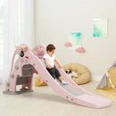 3-in-1 Kids Climber Slide Play Set with Basketball Hoop and Ball by DirectDeals
