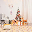 4.5 Feet Unlit Hinged Snow Flocked Artificial Pencil Christmas Tree with 242 Branch by DirectDeals