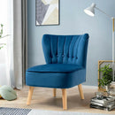 Armless Accent Chair Tufted Velvet Leisure Chair by LJGDeals