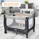 Portable Baby Playpen with Mattress Foldable Design by DirectDeals