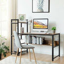 59-Inch Computer Desk Home Office Workstation 4-Tier Storage Shelves by LJGDeals