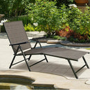Set of 2 Adjustable Chaise Lounge Chair with 5 Reclining Positions by LJGDeals