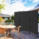6 Feet 3 Panel Room Divider with Durable Hinges Steel Base by LJGDeals