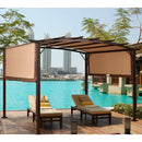 12 x 9 Feet Outdoor Pergola Gazebo with Retractable Canopy Shades by DirectDeals