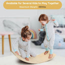 Wooden Wobble Balance Board Kids with Felt Layer-Natural by LJGDeals